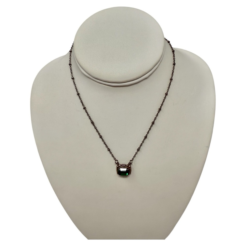 Sorrelli RETIRED SNOWY MOSS Necklace in Antique Silver - Picture 2 of 4